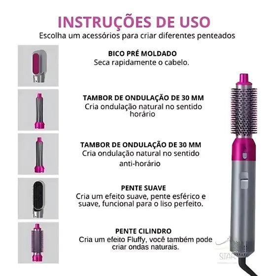 Cepillo Secador Multifuncional 5 en 1